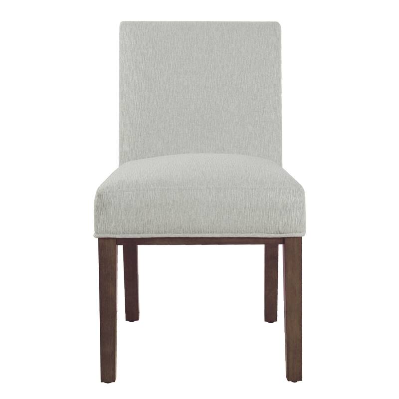 Jan Dining Chair with Espresso Wood Legs, Classic Gray Woven Fabric