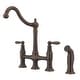 preview thumbnail 3 of 2, Adams 33" Farmhouse Copper Kitchen Sink with Bridge Faucet and Disposal Drain