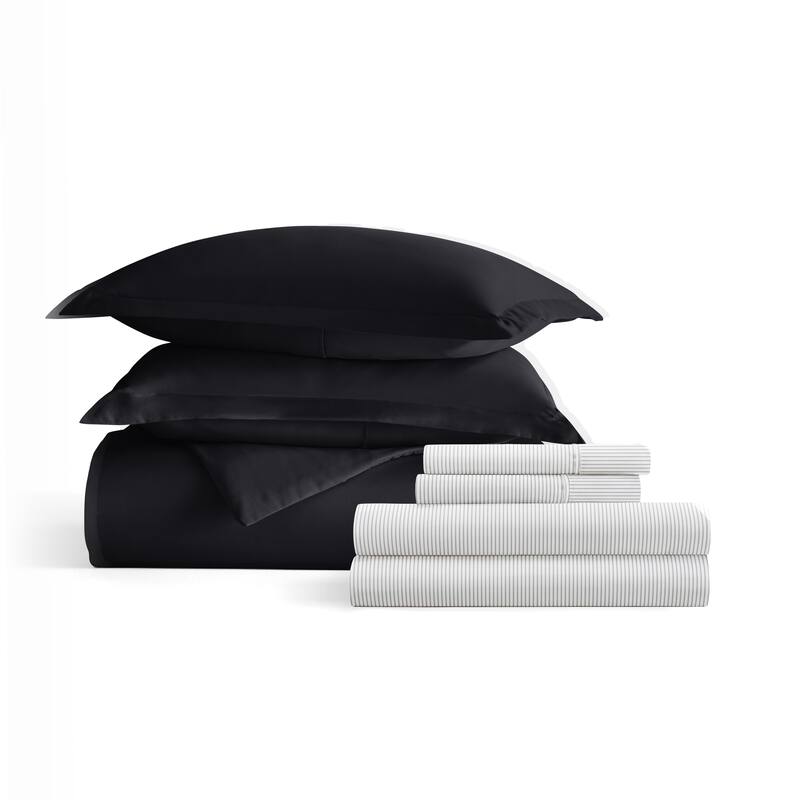 8pc Solid Duvet Bundle