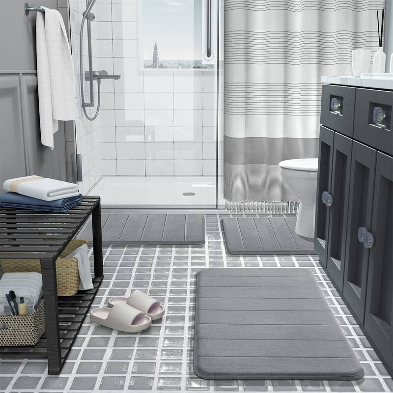 Memory Foam Bath Mat Set