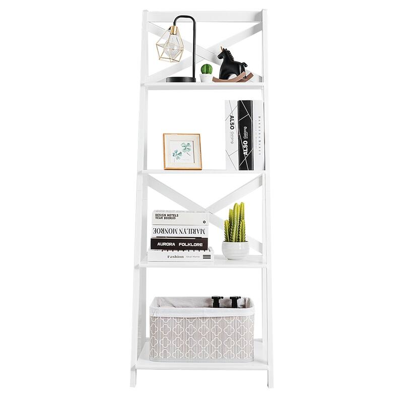 Costway 1PC/2PCS Ladder Shelf 4-Tier Bookshelf Bookcase Storage