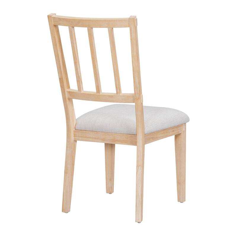 5-Piece Rustic Charm Round Dining Set - 3 Upholstered Chairs with Curved Bench