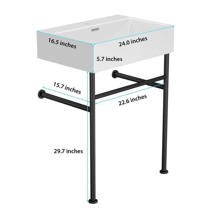 Freestanding Bathroom Vanity with Ceramic Sink