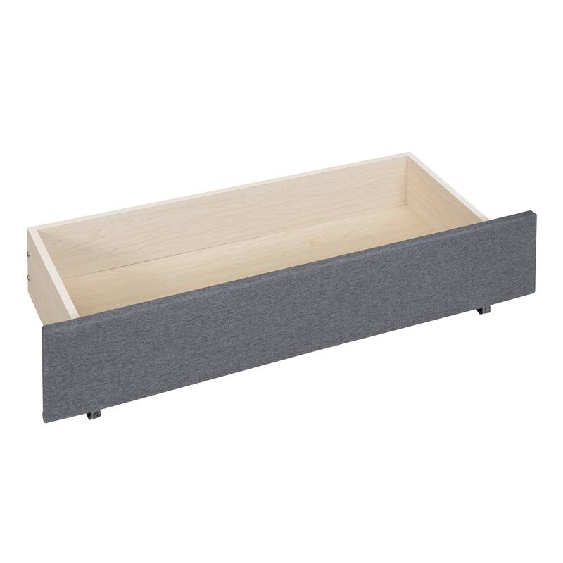 Upholstered Platform Bed with 2 Drawers and 1 Twin Size Trundle