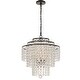 preview thumbnail 2 of 5, Arielle Crystal 18" wide Bronze Chandelier - 18'' W x 20.36'' H