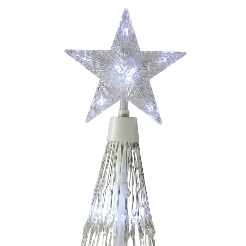 12' White LED Artificial Christmas Tree Show Cone Outdoor Decoration