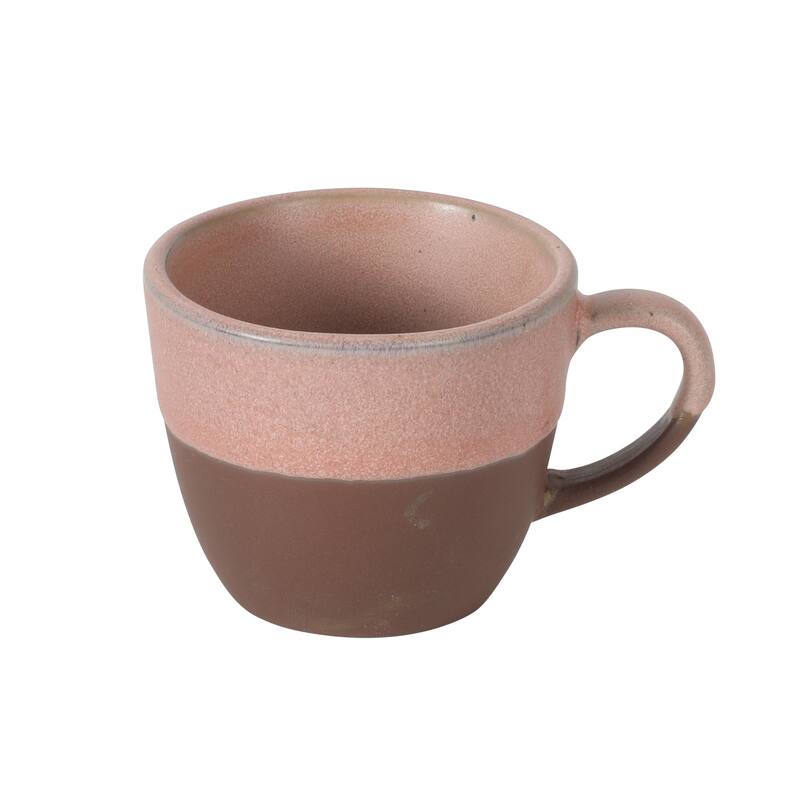 Gibson Elite William Crest 8 Piece Cup & Saucer -3.5oz Espresso Cups, 5.5" Saucers Reactive Stoneware Set