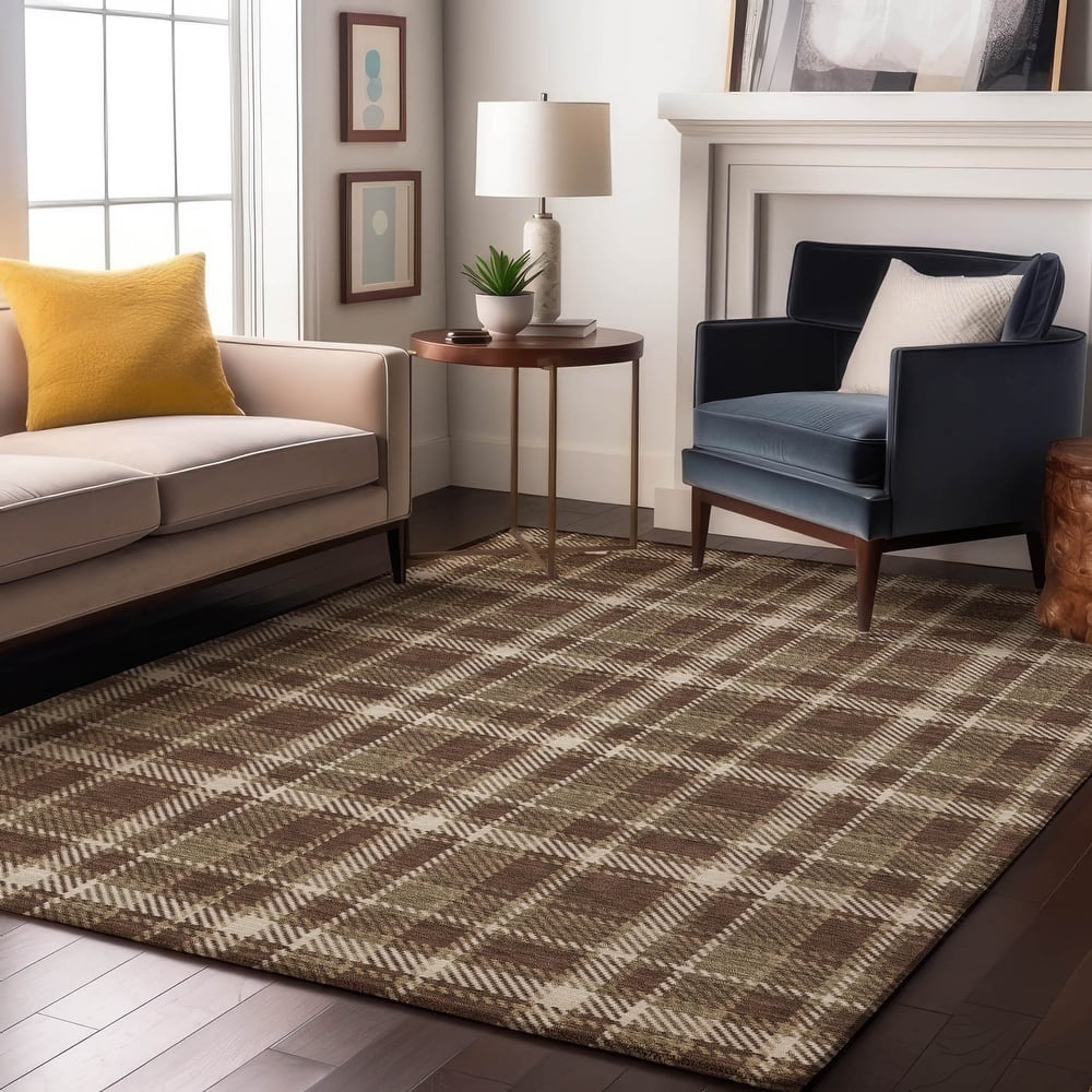 Premium Washable Super Soft Plaid Mayfield Rug