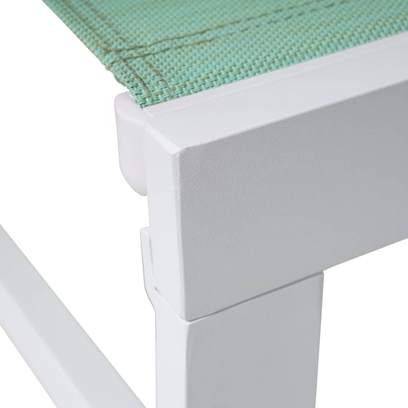 Outdoor Aluminum Chaise Lounge Chairs and Side Table, Sun Lounger with Adjustable Backrest
