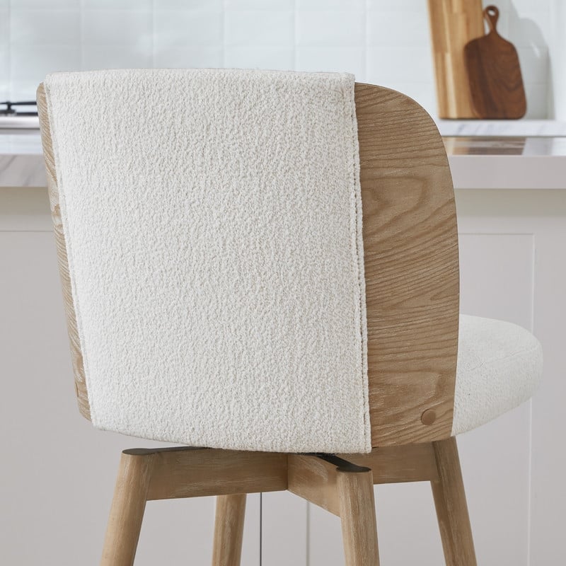 Ryan Swivel Counter Height Bar Stools with Bentwood Back
