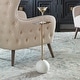 preview thumbnail 2 of 3, Marble Foot Drink Table - 22" - White and Gold