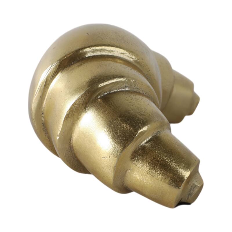 Metal Aluminum Croissant Decorative Object Modern Accent - 3" Gold - 6.75" x 4" x 3"