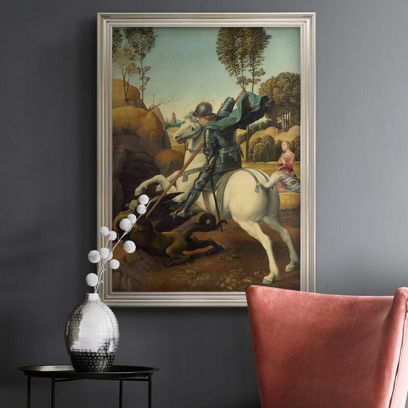 Saint George and the Dragon Premium Framed Canvas- Ready to Hang