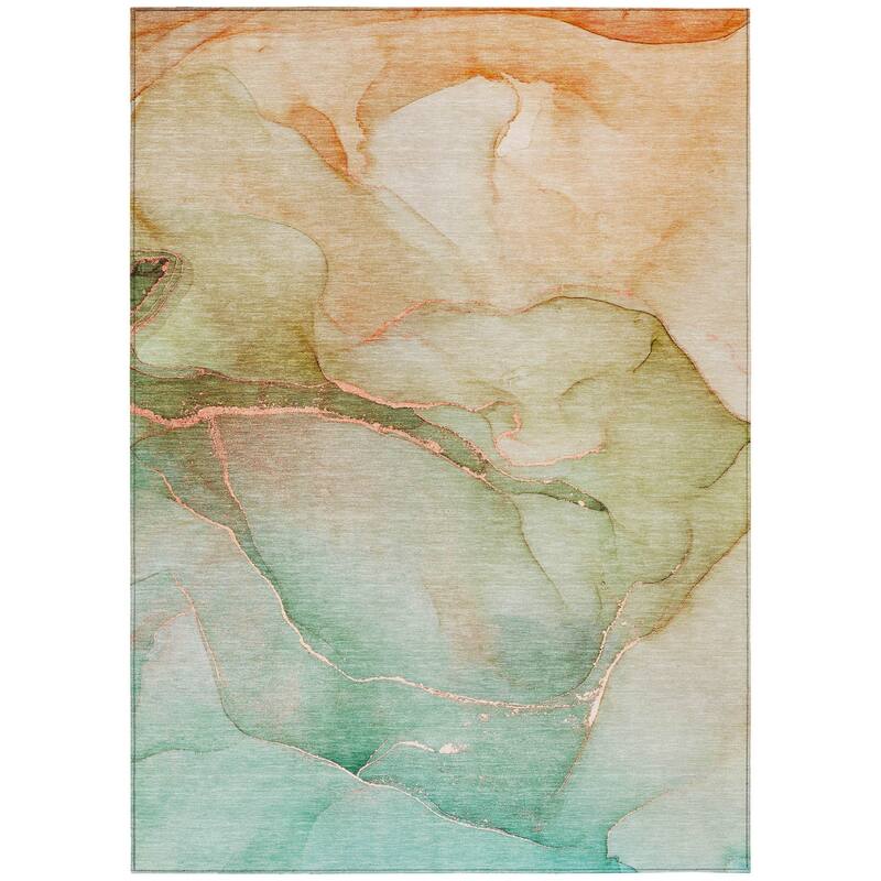 Hava Artistic Abstract Weather Resistant Timeless Fusion Outdoor Rug