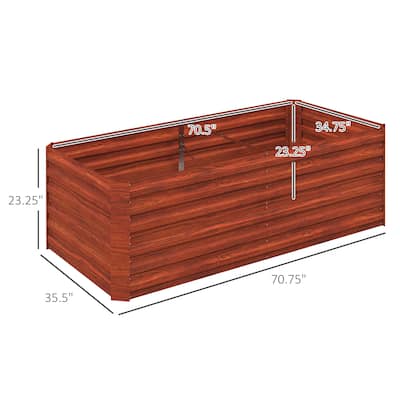 Planter Box Raised Garden Bed Outdoor Raised Garden Boxes, Brown