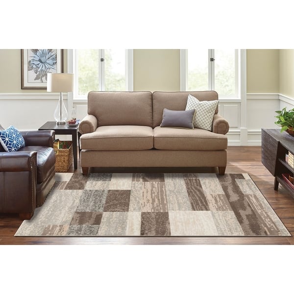 slide 2 of 7, L'Baiet Serena Brown Striped Rug 2' x 3'