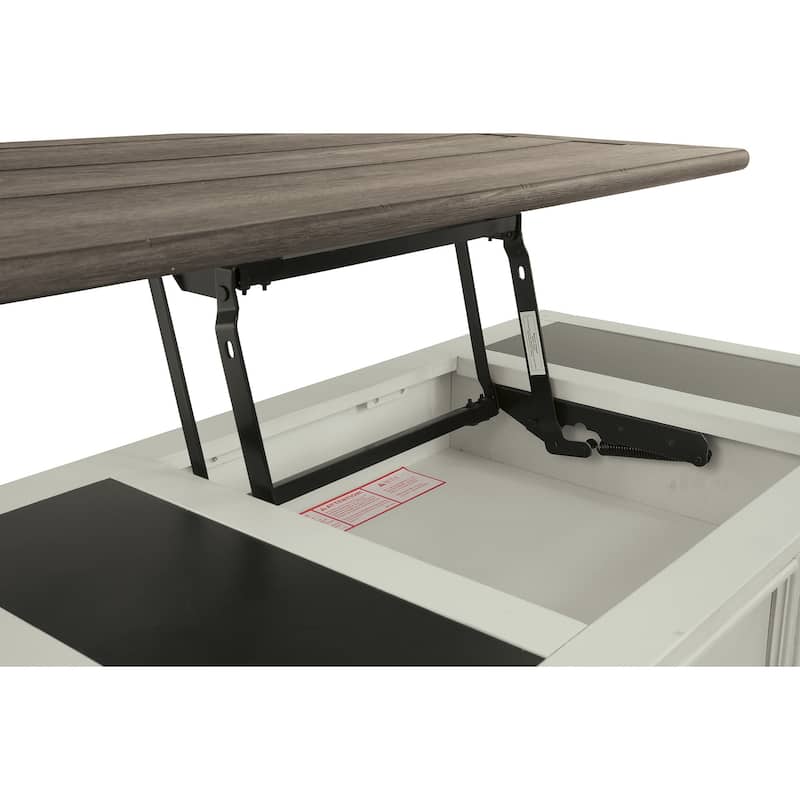 Signature Design by Ashley Bolanburg Brown/White Coffee Table with 1 End Table - 46" W x 26" D x 19" H