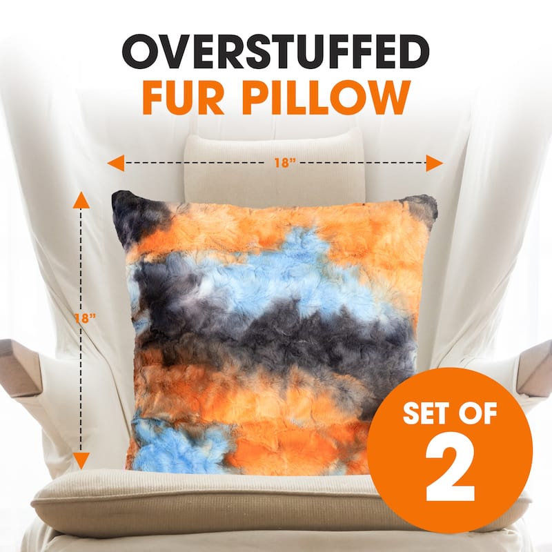 Cheer Collection Set of 2 18"x18" Ultra Soft and Cozy Throw Pillows