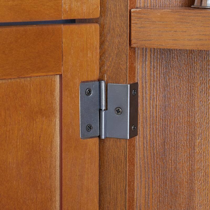 72 Inch Corner Kitchen Pantry Cabinet with 8 Doors, 4-Tier Tall Storage Cabinet for Living Room, Bathroom, Farmhouse Style