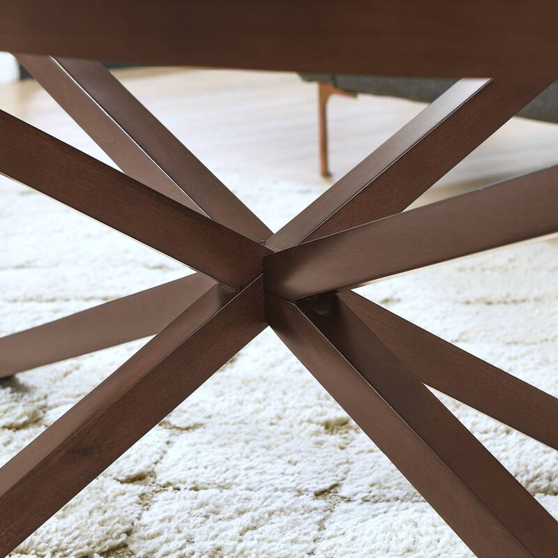 Glass coffee table,Tempered Glass Coffee Table Solid Wood Base Round Transparent Glass Top Terrace Study Coffee Table