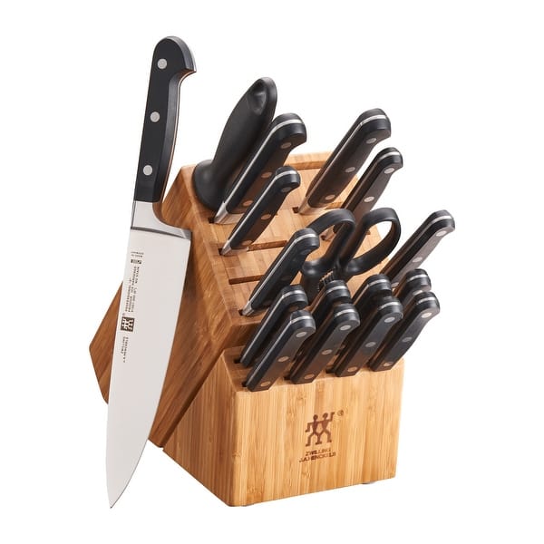 slide 2 of 12, ZWILLING Professional S 18-Piece Knife Block Set, Chef Knife, Serrated Utility Knife, Steak Knife Set, Black - 18-pc Black - 18-pc