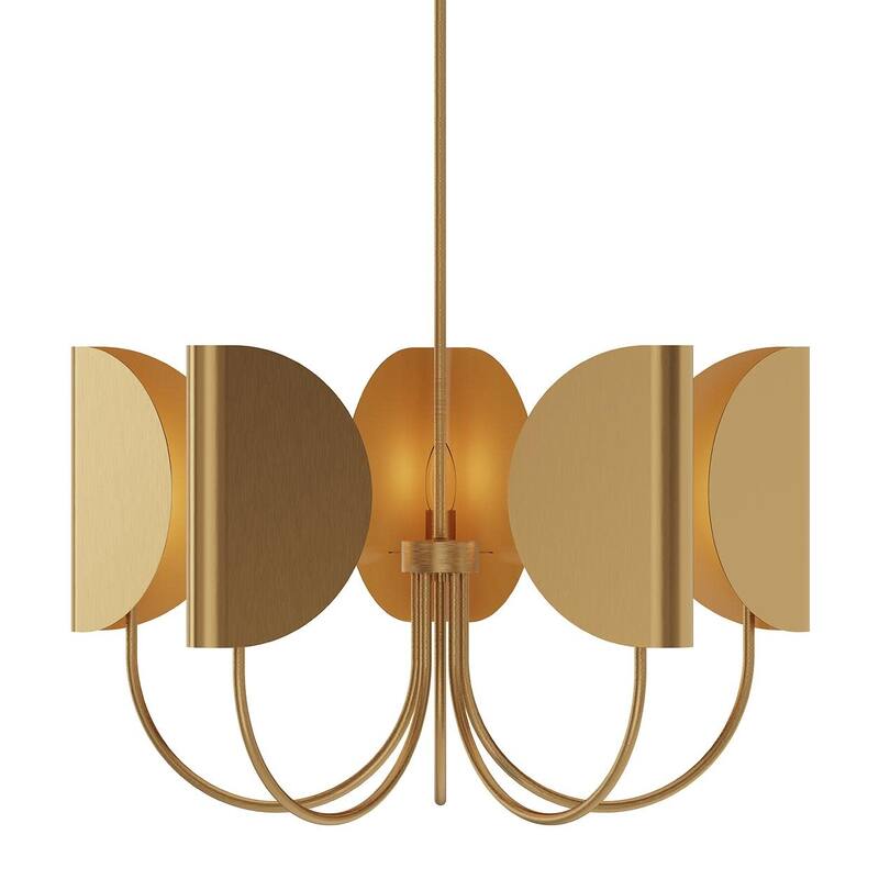 Alora Lighting CH450732 Seno 5 Light 32" Wide Chandelier - Aged Gold