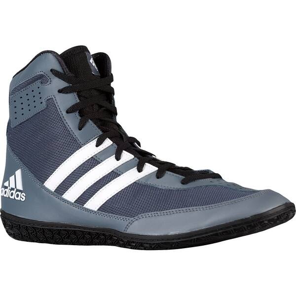 Adidas Mat Wizard 3 High Top Wrestling Shoes Gray Black White Overstock 16067889