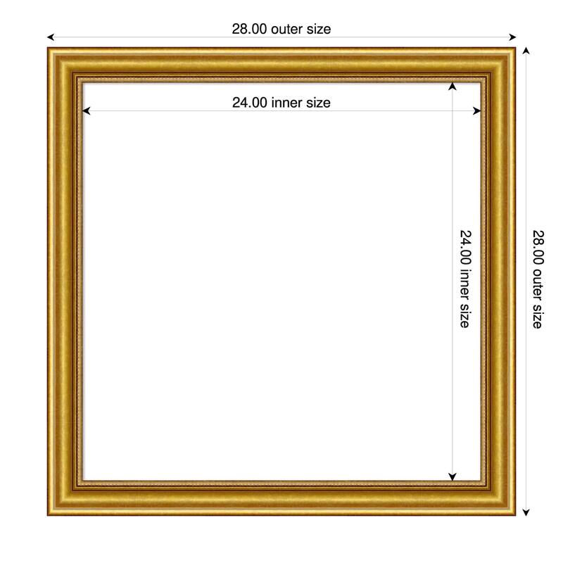 Amanti Art Townhouse Gold Framed Dry Erase Magnetic Board - 28 x 28 in