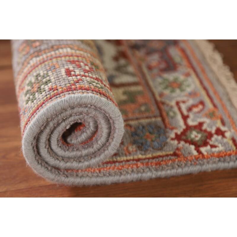 Gray Heriz Serapi Indian Accent Area Rug Hand-knotted Wool Carpet - 2'0"x 3'0"