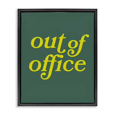Stupell Minimal Out Of Office Framed Floater Canvas Wall Art Design By Victoria Barnes