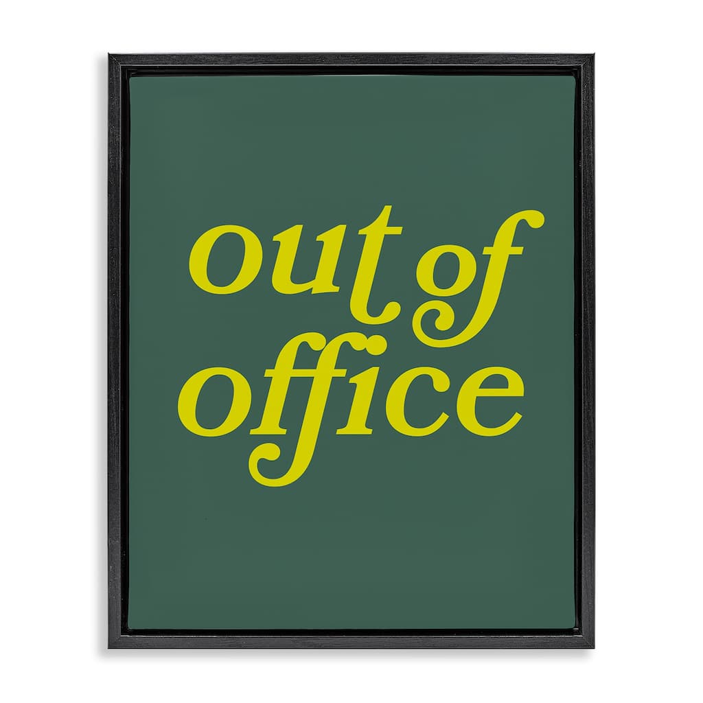 Stupell Minimal Out Of Office Framed Floater Canvas Wall Art Design By Victoria Barnes