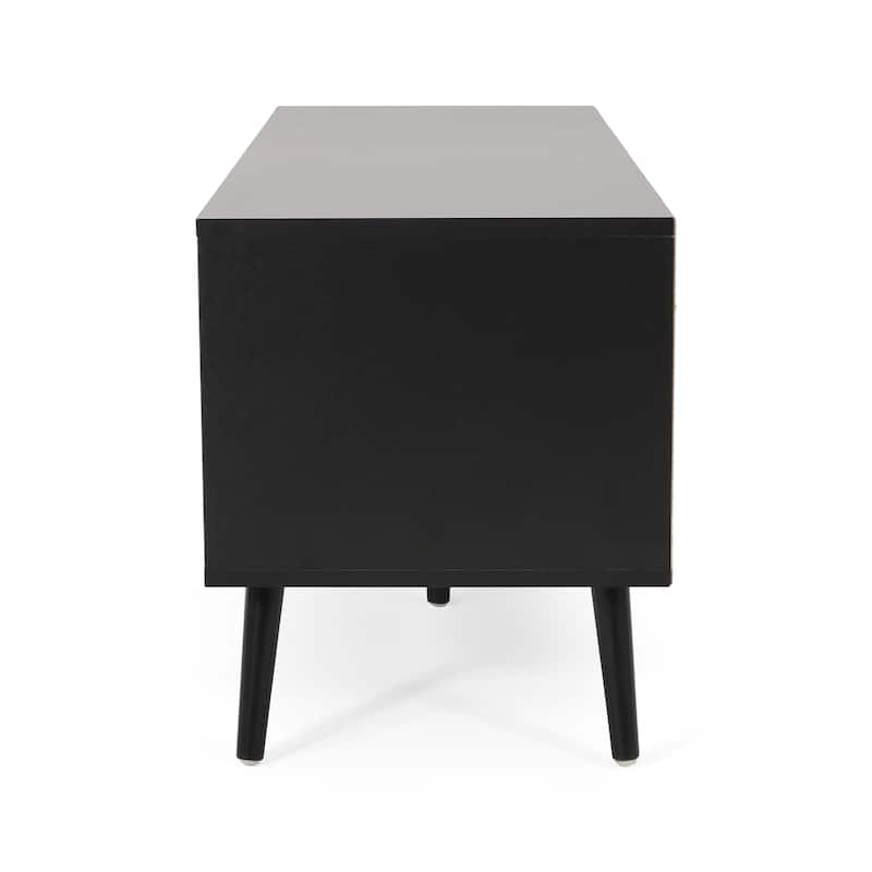 Peermont Mid-Century Modern TV Stand with 2 Doors and 2 Shelves by Christopher Knight Home - 47.25" W x 15.50" D x 18.50" H