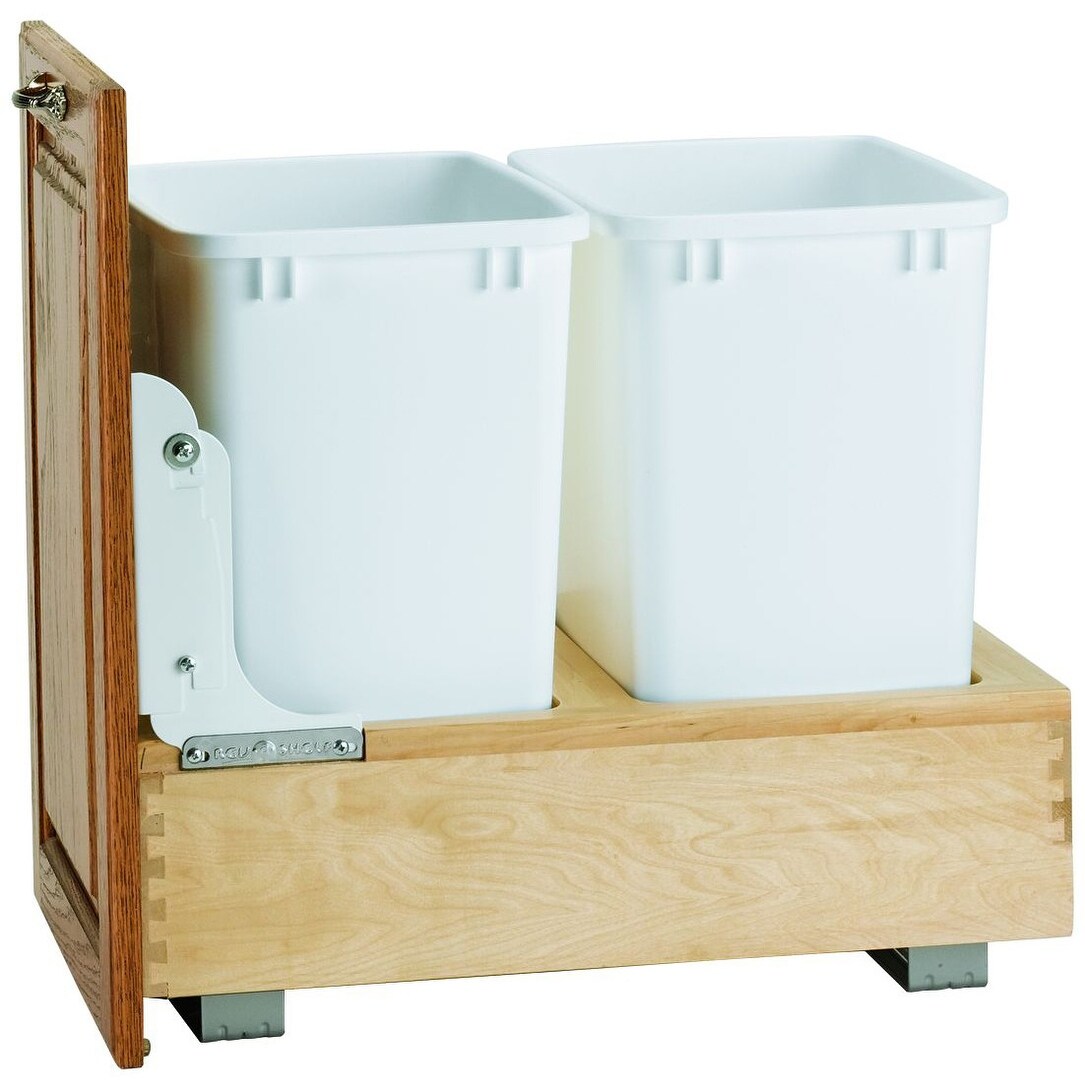 Shop Rev A Shelf 4wc 18dm2 4wc Bottom Mount Double Bin Trash Can