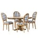 preview thumbnail 59 of 77, Dored 5 Piece Dining Set by Christopher Knight Home Dark Blue Plaid