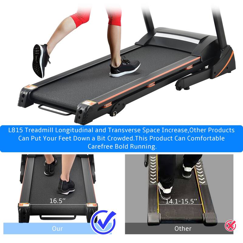 Foldable Treadmill Exercise Walking Machinate Folding Treadmill Motor 3.5HP Power Running Fitness Machine Gym With LCD Screen
