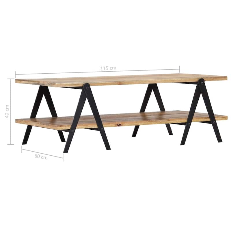 vidaXL Coffee Table 45.3"x23.6"x15.7" Solid Mango Wood