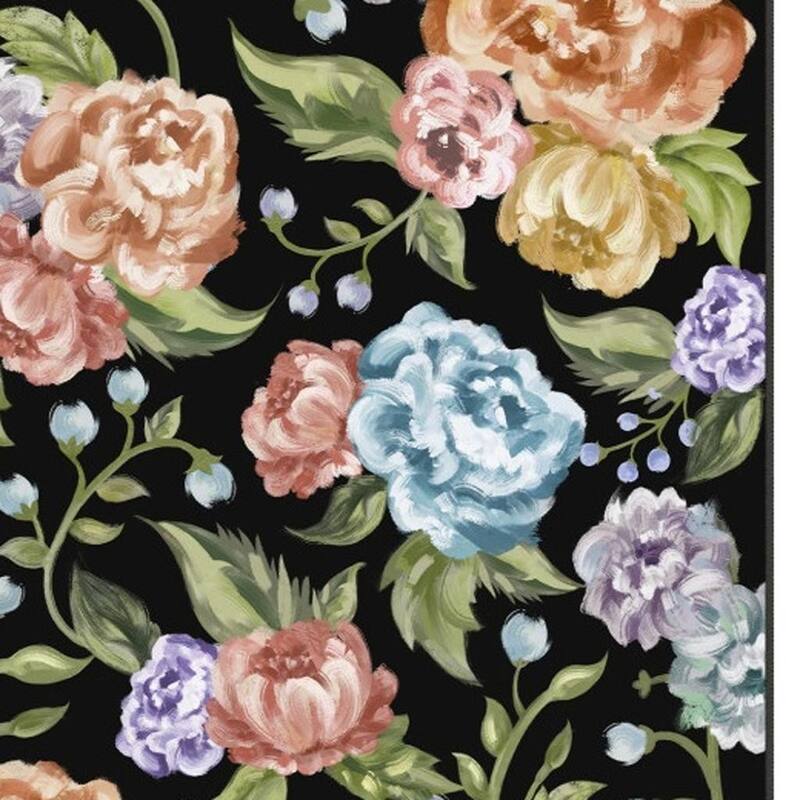 HomeRoots Floral Traditional Rectangle Area Rug