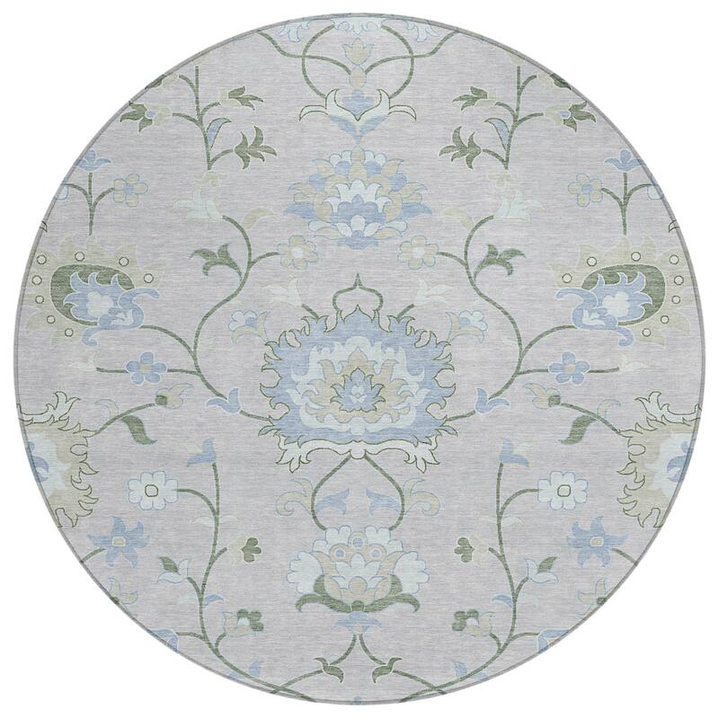 Machine Washable Indoor/ Outdoor Traditional Serena Chantille Rug