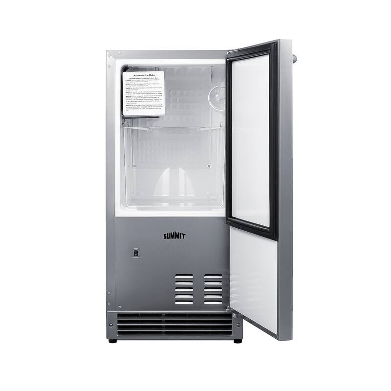 Summit BIM26H32 15" Wide 22 Lbs. Capacity Built-In Ice Maker with 25