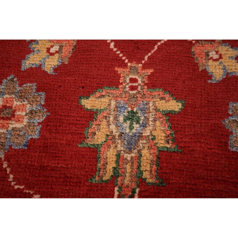 Floral Kazak Foyer Rug Handmade Red Oriental Wool Carpet - 2'0" x 3'0"