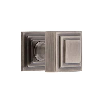 Grandeur CARR-BRASS-KNOB-CARR Carre 1-1/4" Solid Metal Stepped Square