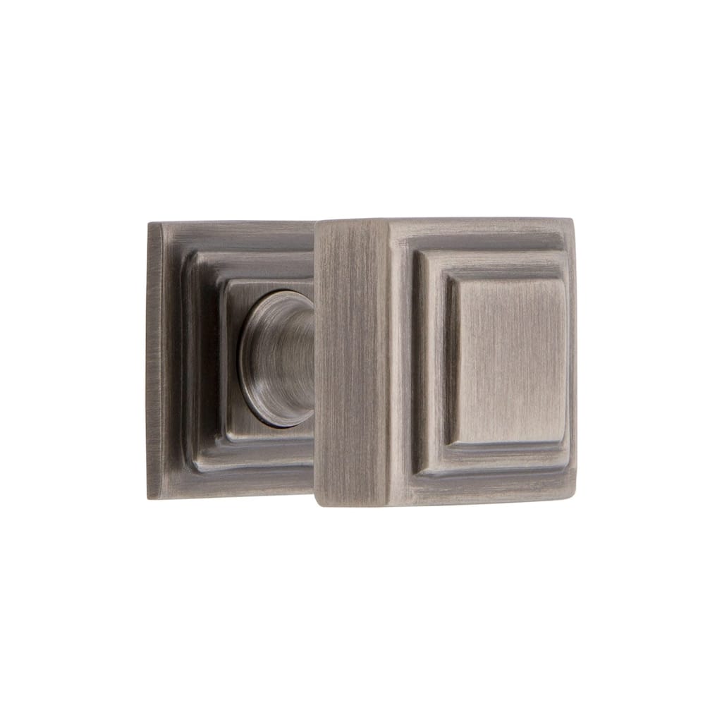 Grandeur CARR-BRASS-KNOB-CARR Carre 1-1/4" Solid Metal Stepped Square