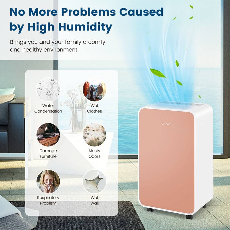 Costway Dehumidifier for Home Basement 32 Pints/Day 3 Modes Portable - See Details