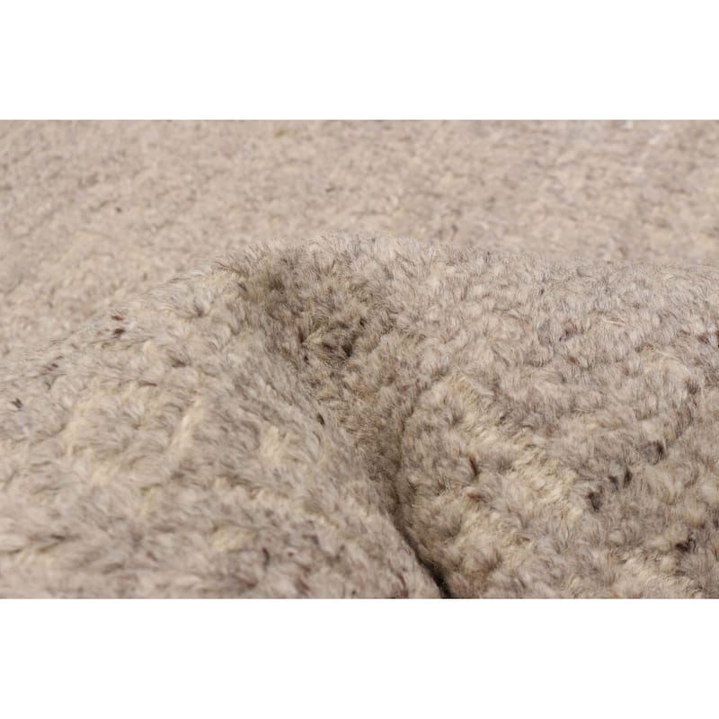 ECARPETGALLERY Hand-knotted Tangier Grey Wool Rug - 5'3 x 7'5