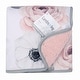preview thumbnail 5 of 3, Lambs & Ivy Floral Garden Watercolor Floral Pink Ultra Soft Baby Blanket