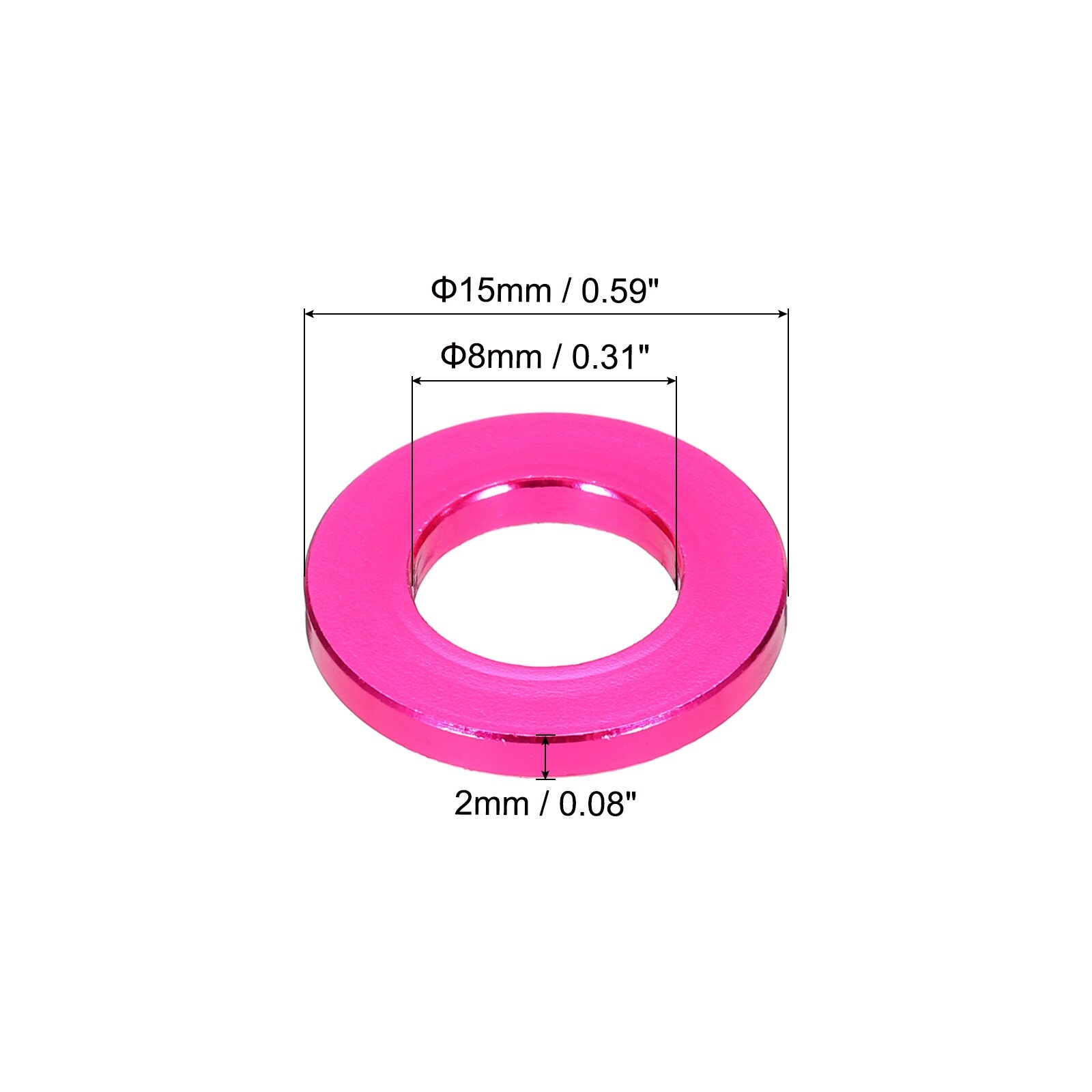 Flat Washer Gasket Anodized Countersunk Washer,Washers for Screw RC/FPV/PC/Drone/Mechanical Accessories Model Parts