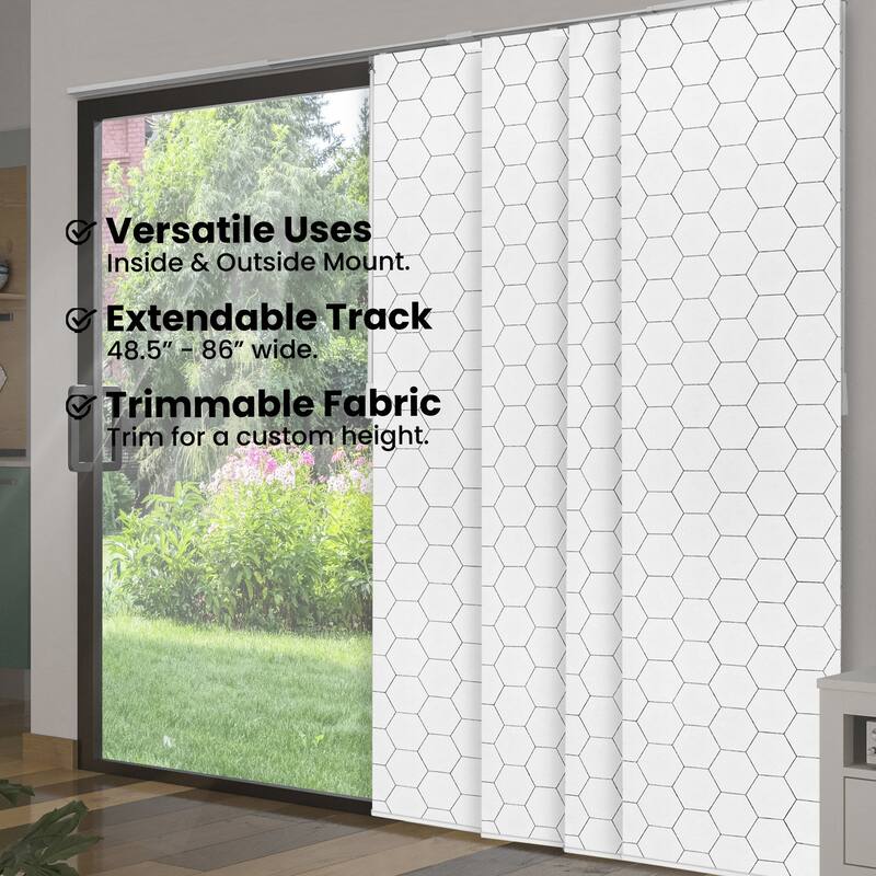 CHICOLOGY Adjustable Sliding Panels, 4-Rail Track, for Large Windows