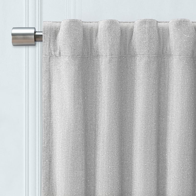 Chevron Recycled Cotton Double Wide Patio Rod Pocket W Back Tab Panel - 96"W x 84"L