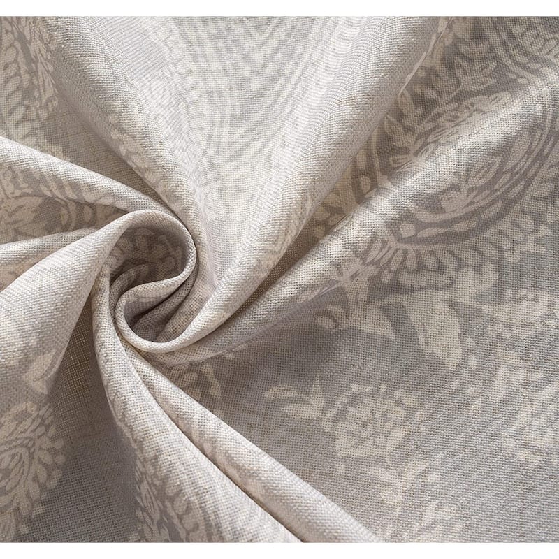 DriftAway Cathy Paisley Block Print Linen Textured Window Curtain Valance
