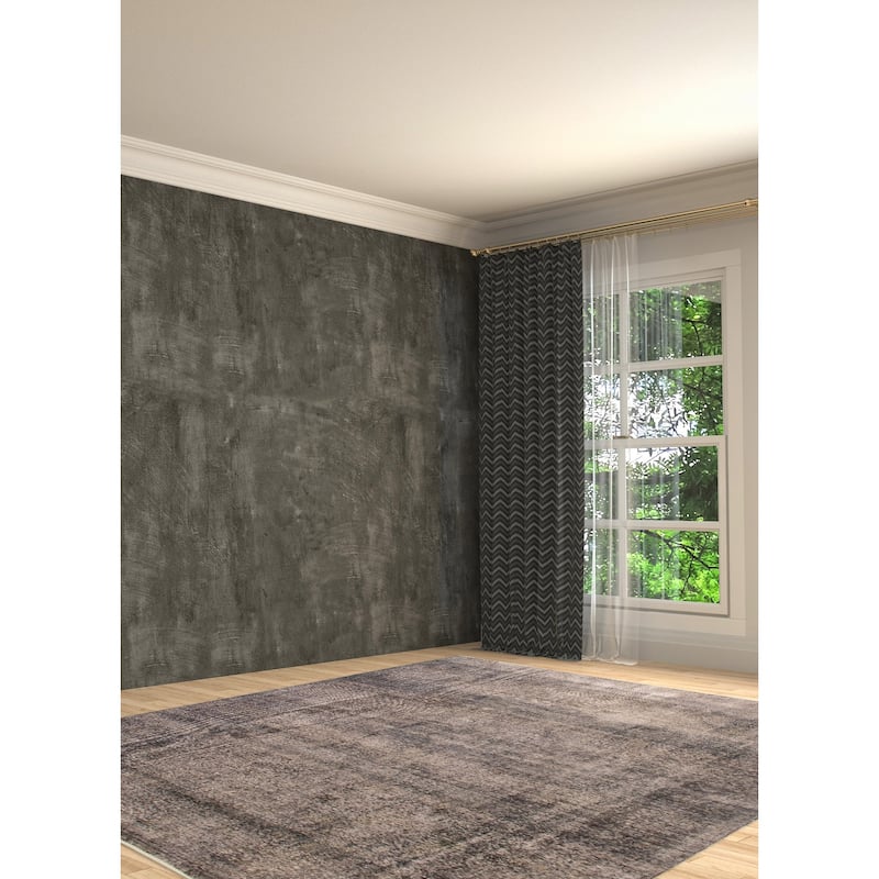 ECARPETGALLERY Hand-knotted Color Transition Dark Grey Wool Rug - 7'9 x 10'5